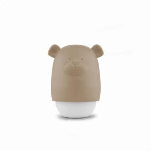 Przenośna lampka nocna dla dzieci do kontaktu miś BENNY Taupe | Zazu