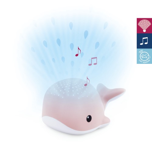 Projektor dla dzieci Wieloryb WALLY Pink Zazu 001