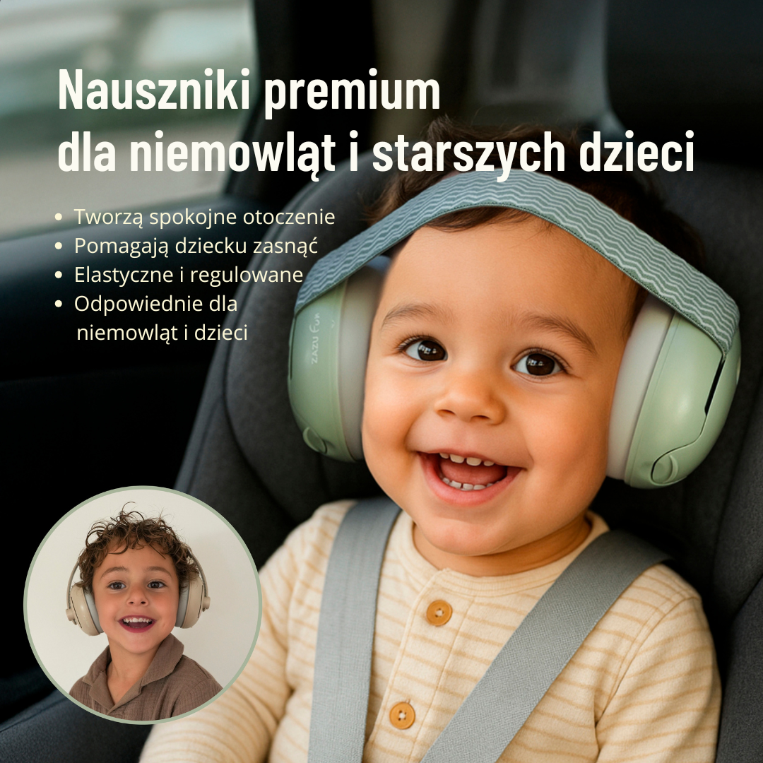 Słuchawki wygłuszające 2w1 dla dzieci i niemowląt ZAZU Fun